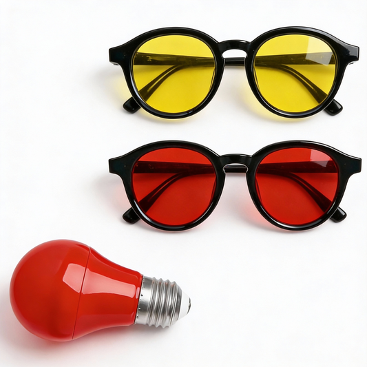 Pack Gafas Anti Luz Azul + Bombilla de Luz Roja